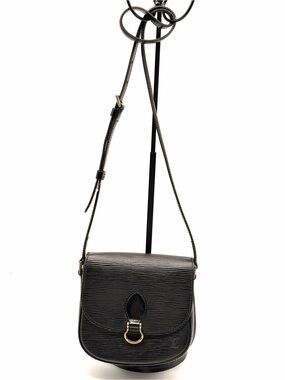 Louis Vuitton LV Black Leather Epi Saint Cloud PM Mini Crossbody Shoulder Bag
